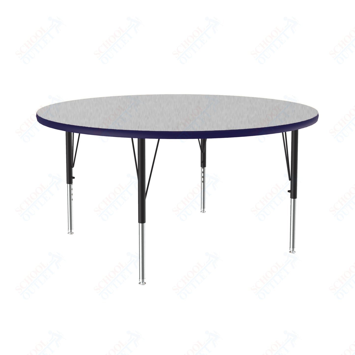 Correll Round Deluxe High - Pressure Top Activity Tables 48"W x 48"L x 19 - 29"H Adjustable Height (COR - A48 - RND - XX) - SchoolOutlet