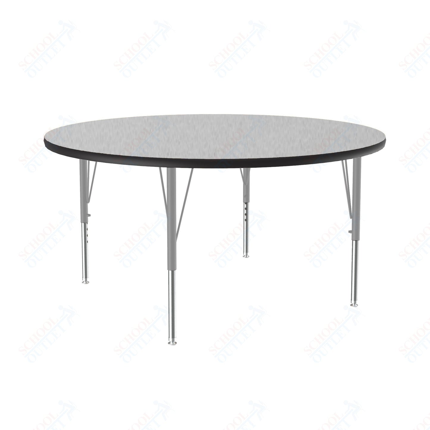 Correll Round Deluxe High - Pressure Top Activity Tables 48"W x 48"L x 19 - 29"H Adjustable Height (COR - A48 - RND - XX) - SchoolOutlet