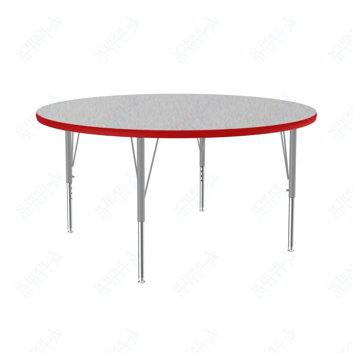 Correll Round Deluxe High - Pressure Top Activity Tables 48"W x 48"L x 19 - 29"H Adjustable Height (COR - A48 - RND - XX) - SchoolOutlet