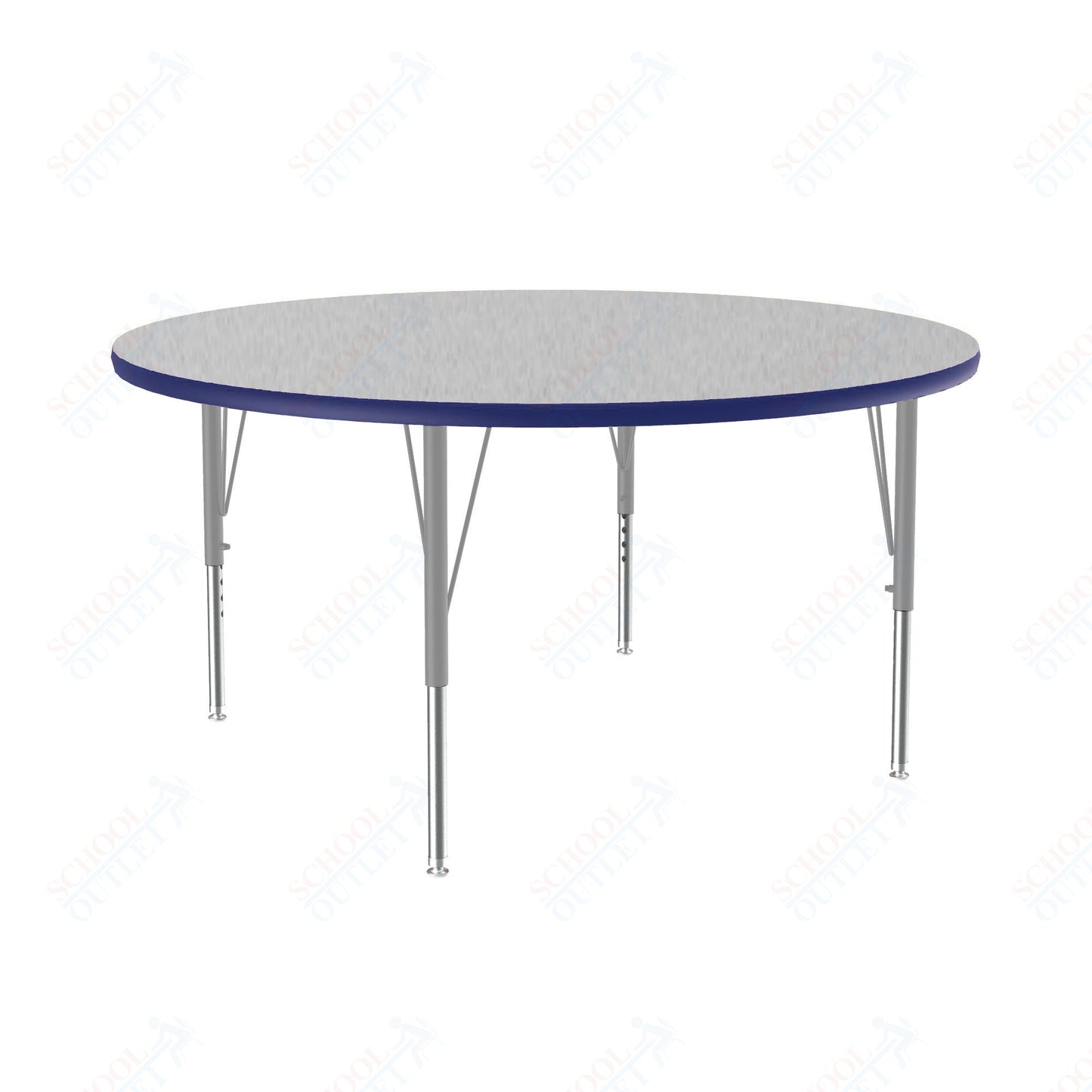 Correll Round Deluxe High - Pressure Top Activity Tables 48"W x 48"L x 19 - 29"H Adjustable Height (COR - A48 - RND - XX) - SchoolOutlet