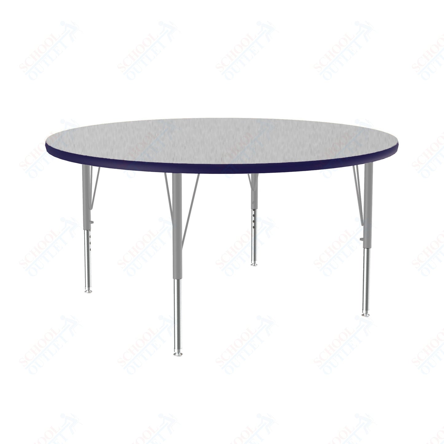Correll Round Deluxe High - Pressure Top Activity Tables 48"W x 48"L x 19 - 29"H Adjustable Height (COR - A48 - RND - XX) - SchoolOutlet