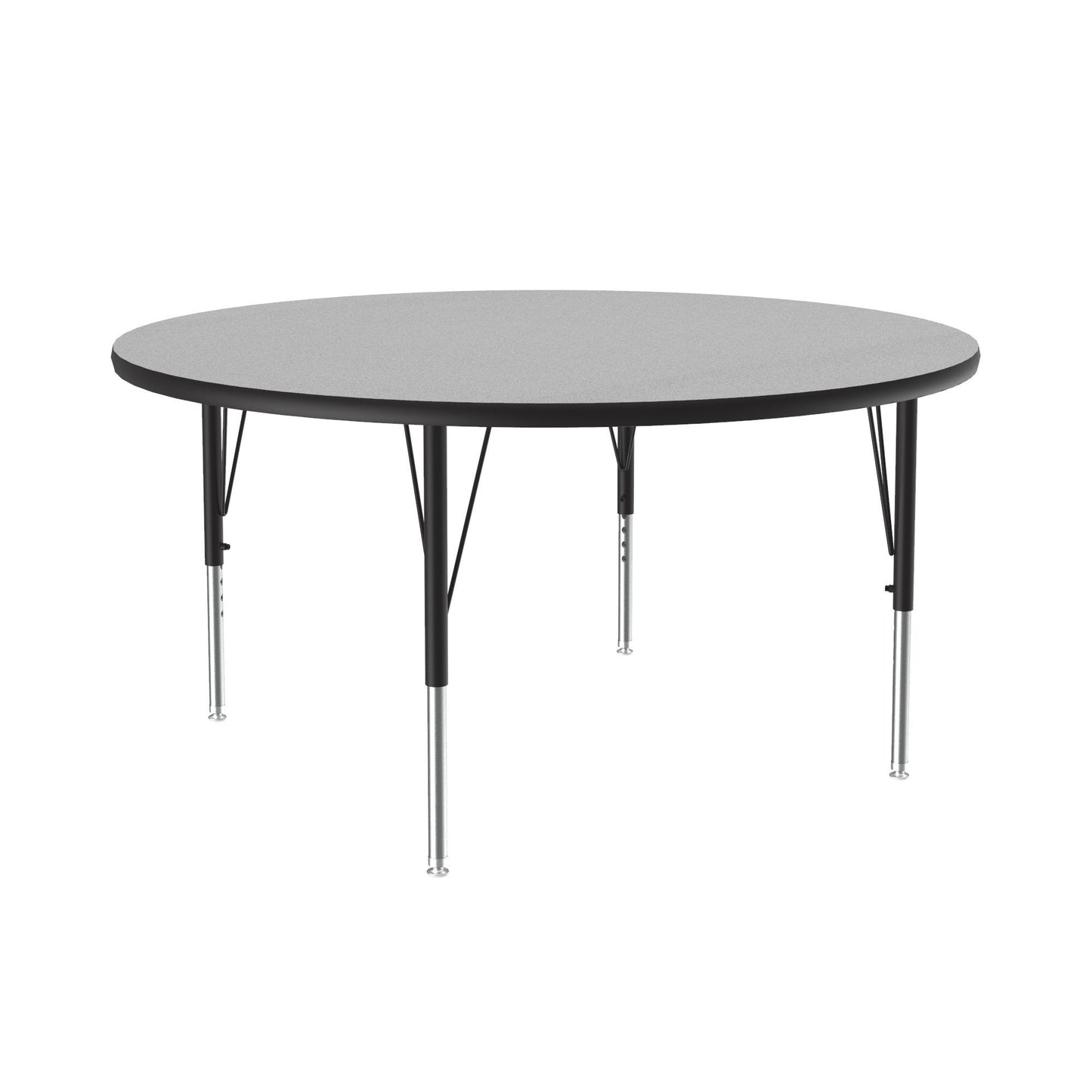 Correll Round Deluxe High - Pressure Top Activity Tables 48"W x 48"L x 19 - 29"H Adjustable Height (COR - A48 - RND - XX) - SchoolOutlet