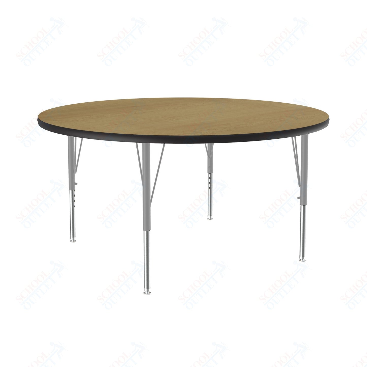 Correll Round Deluxe High - Pressure Top Activity Tables 48"W x 48"L x 19 - 29"H Adjustable Height (COR - A48 - RND - XX) - SchoolOutlet