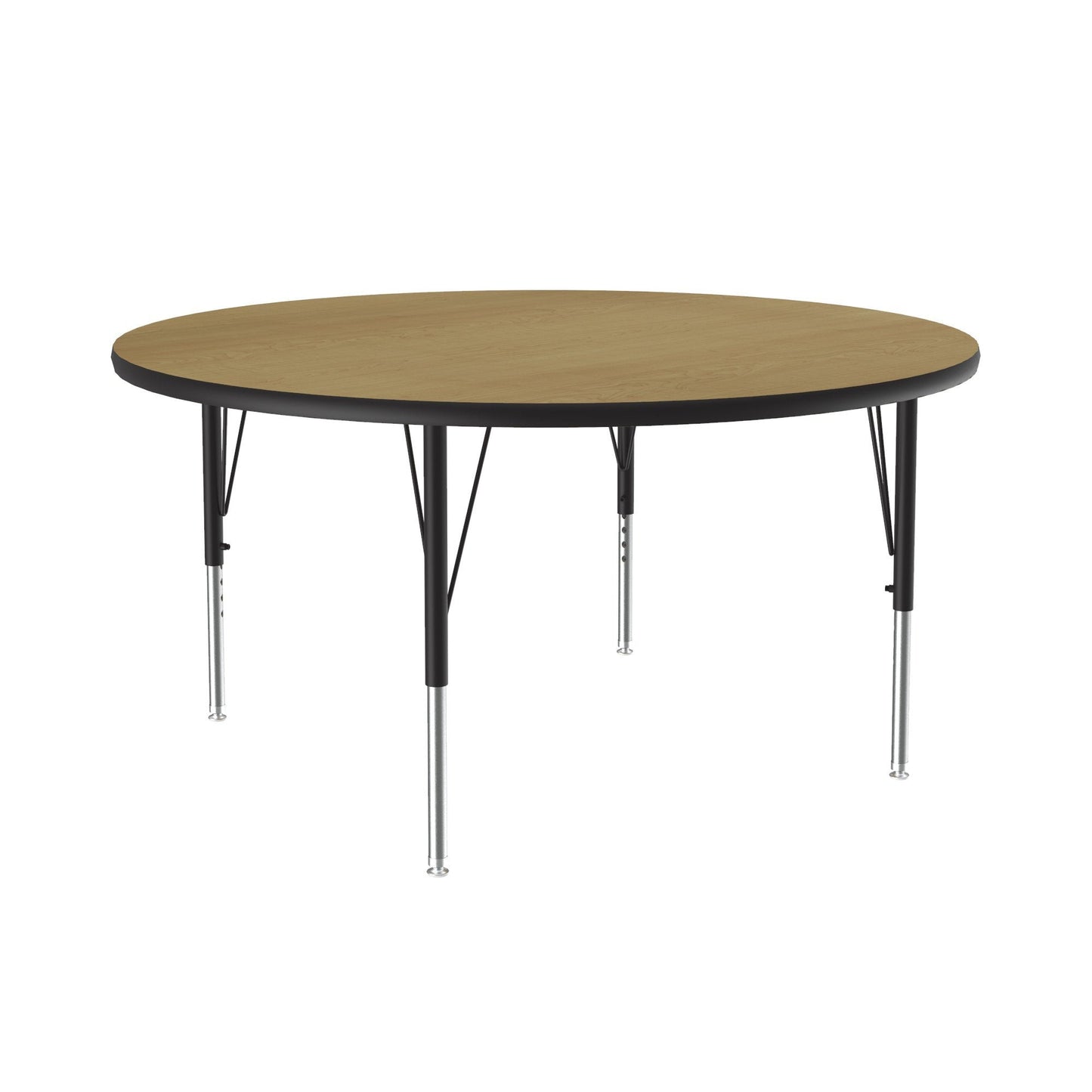 Correll Round Deluxe High - Pressure Top Activity Tables 48"W x 48"L x 19 - 29"H Adjustable Height (COR - A48 - RND - XX) - SchoolOutlet