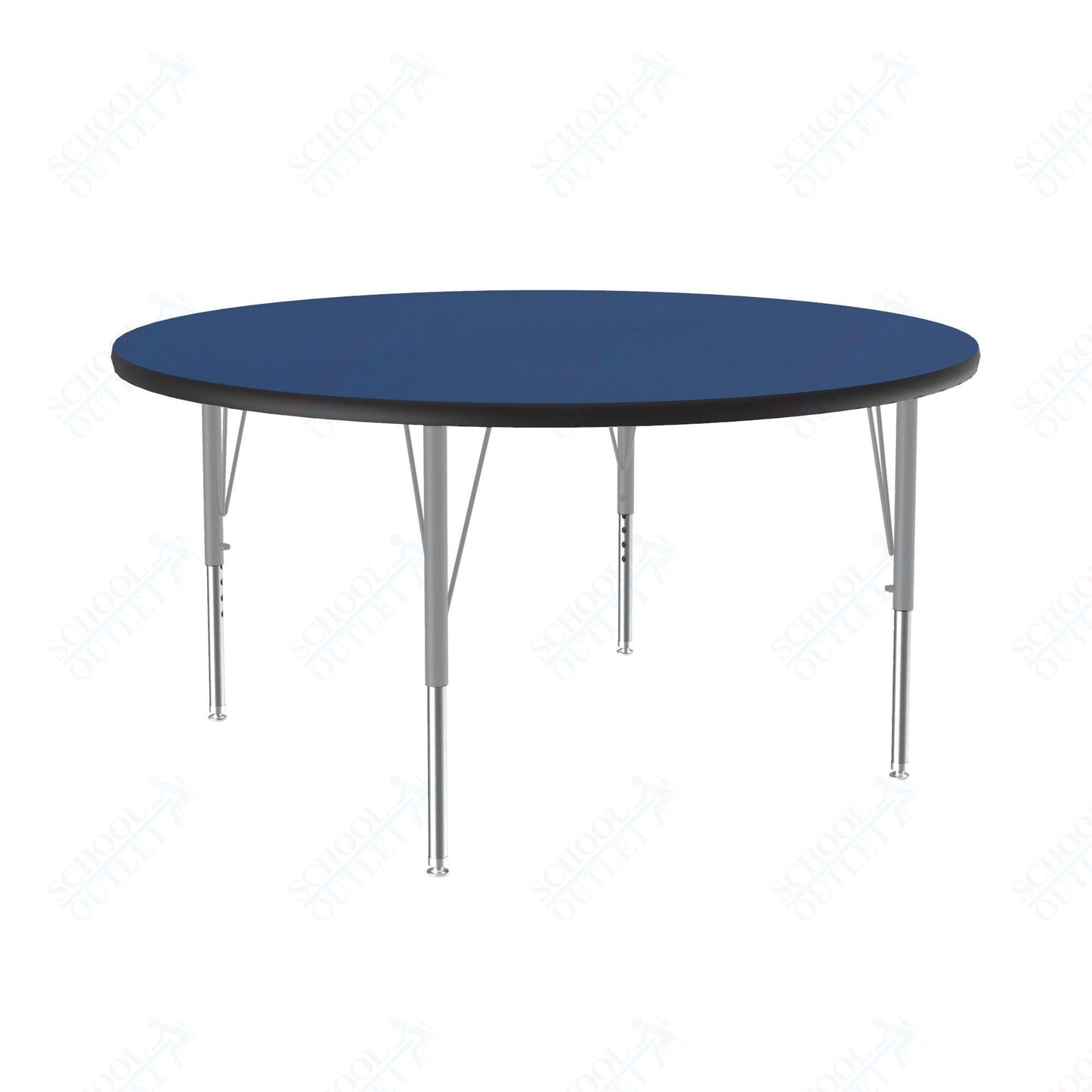 Correll Round Deluxe High - Pressure Top Activity Tables 48"W x 48"L x 19 - 29"H Adjustable Height (COR - A48 - RND - XX) - SchoolOutlet