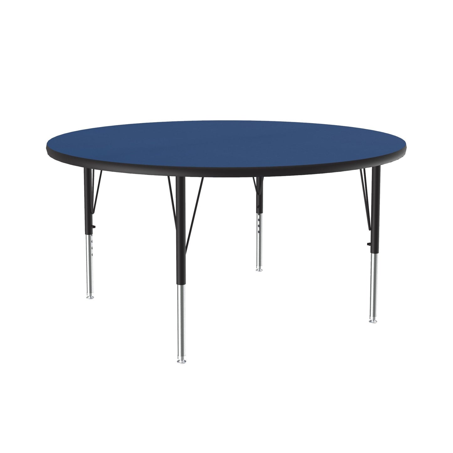 Correll Round Deluxe High - Pressure Top Activity Tables 48"W x 48"L x 19 - 29"H Adjustable Height (COR - A48 - RND - XX) - SchoolOutlet