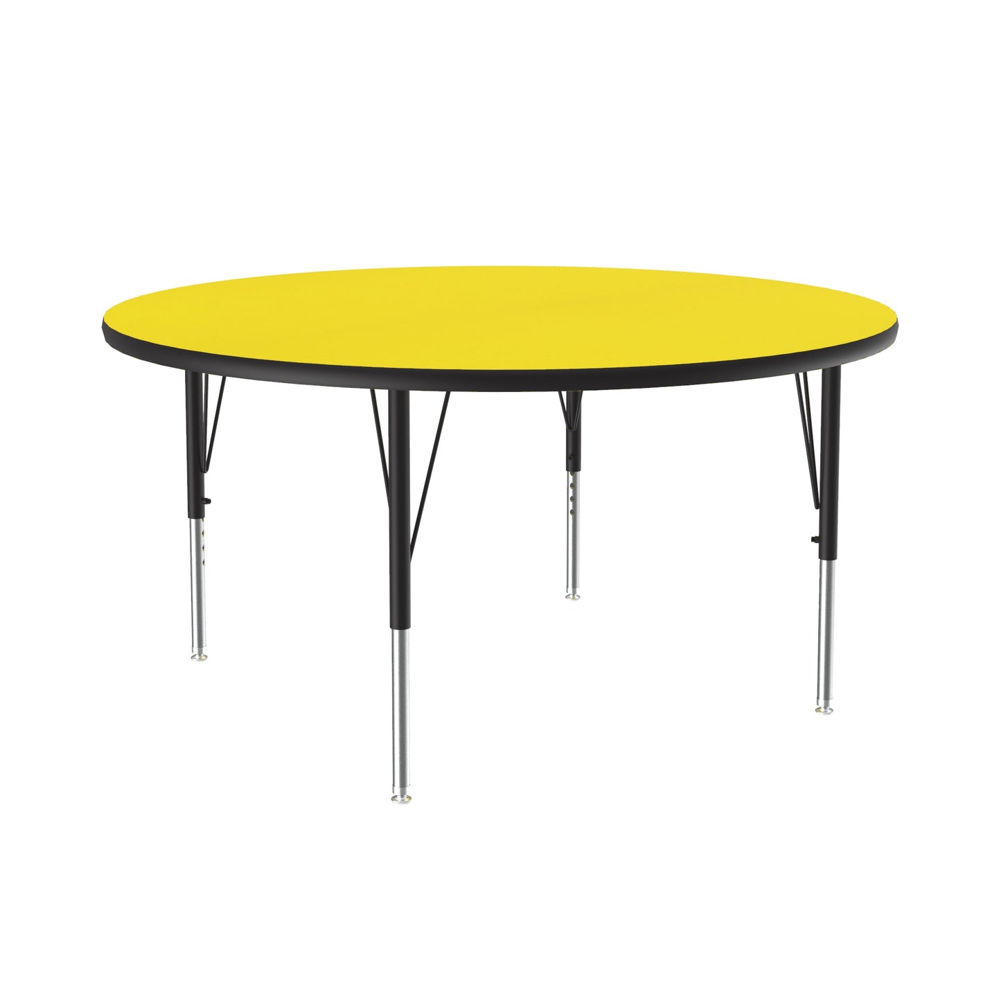 Correll Round Deluxe High - Pressure Top Activity Tables 48"W x 48"L x 19 - 29"H Adjustable Height (COR - A48 - RND - XX) - SchoolOutlet
