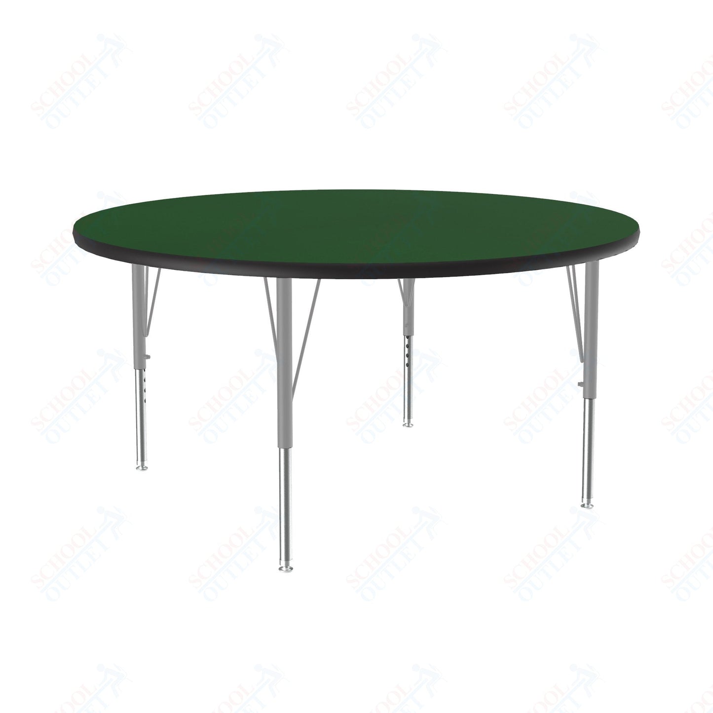 Correll Round Deluxe High - Pressure Top Activity Tables 48"W x 48"L x 19 - 29"H Adjustable Height (COR - A48 - RND - XX) - SchoolOutlet