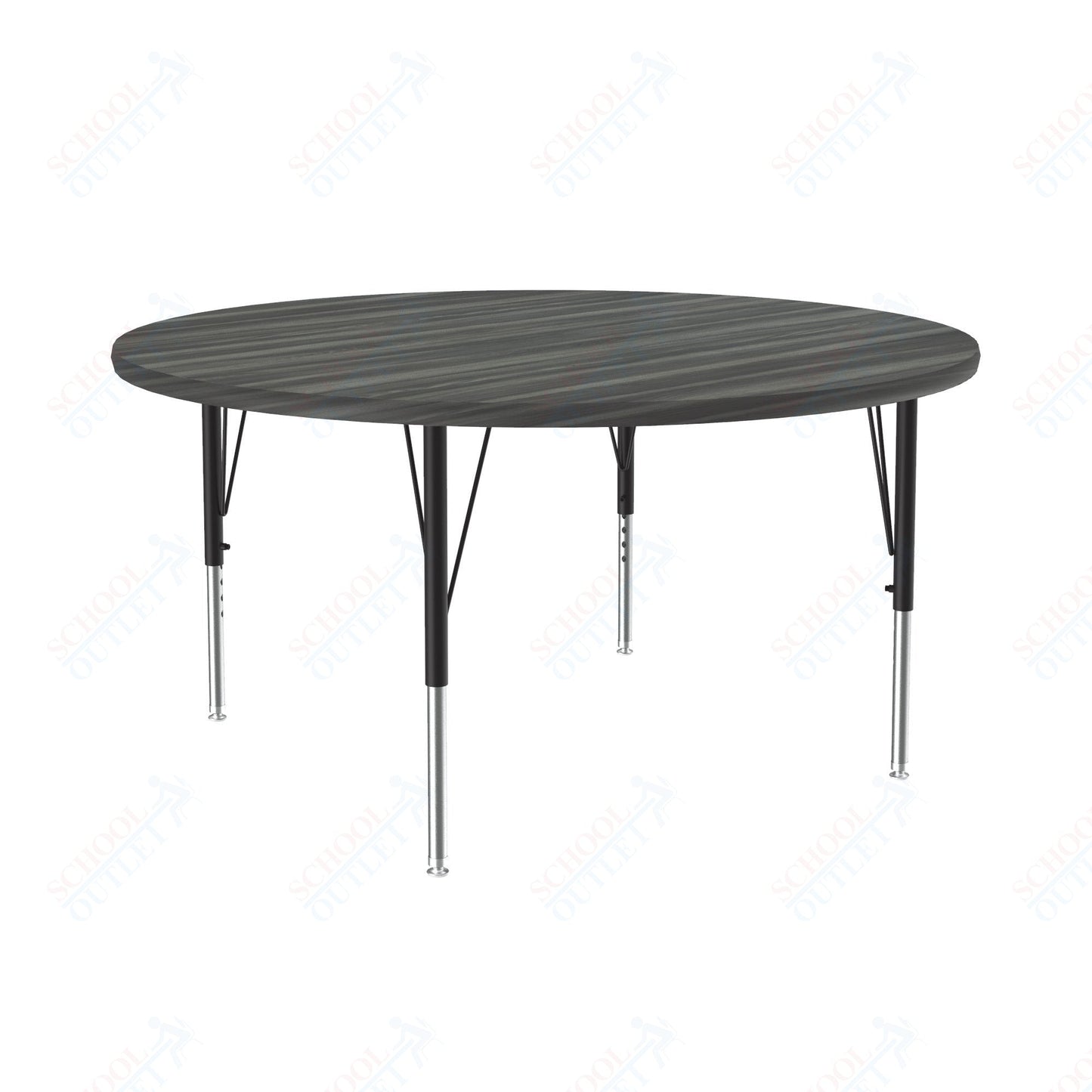 Correll Round Deluxe High - Pressure Top Activity Tables 48"W x 48"L x 19 - 29"H Adjustable Height (COR - A48 - RND - XX) - SchoolOutlet