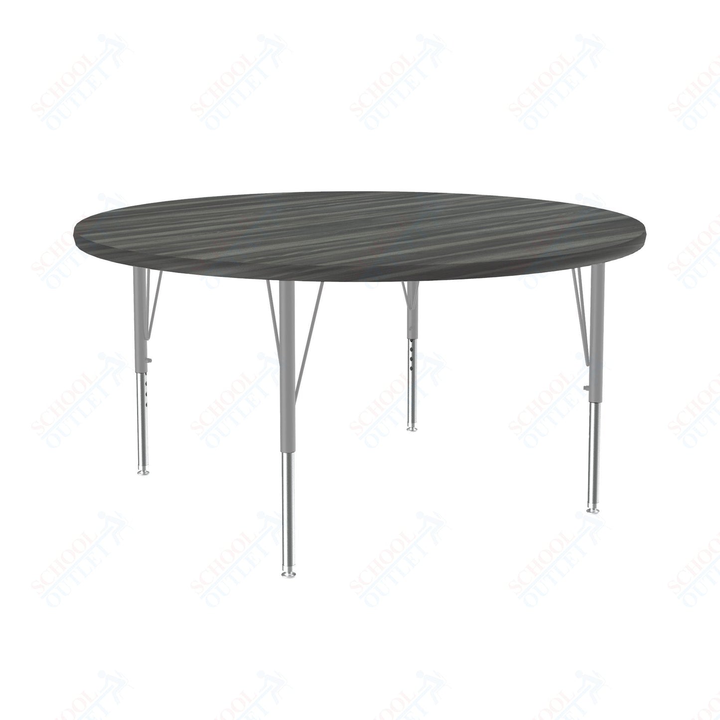 Correll Round Deluxe High - Pressure Top Activity Tables 48"W x 48"L x 19 - 29"H Adjustable Height (COR - A48 - RND - XX) - SchoolOutlet