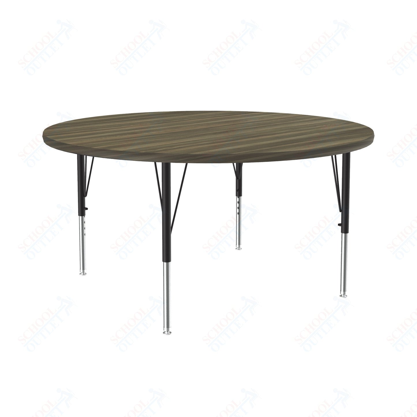 Correll Round Deluxe High - Pressure Top Activity Tables 48"W x 48"L x 19 - 29"H Adjustable Height (COR - A48 - RND - XX) - SchoolOutlet