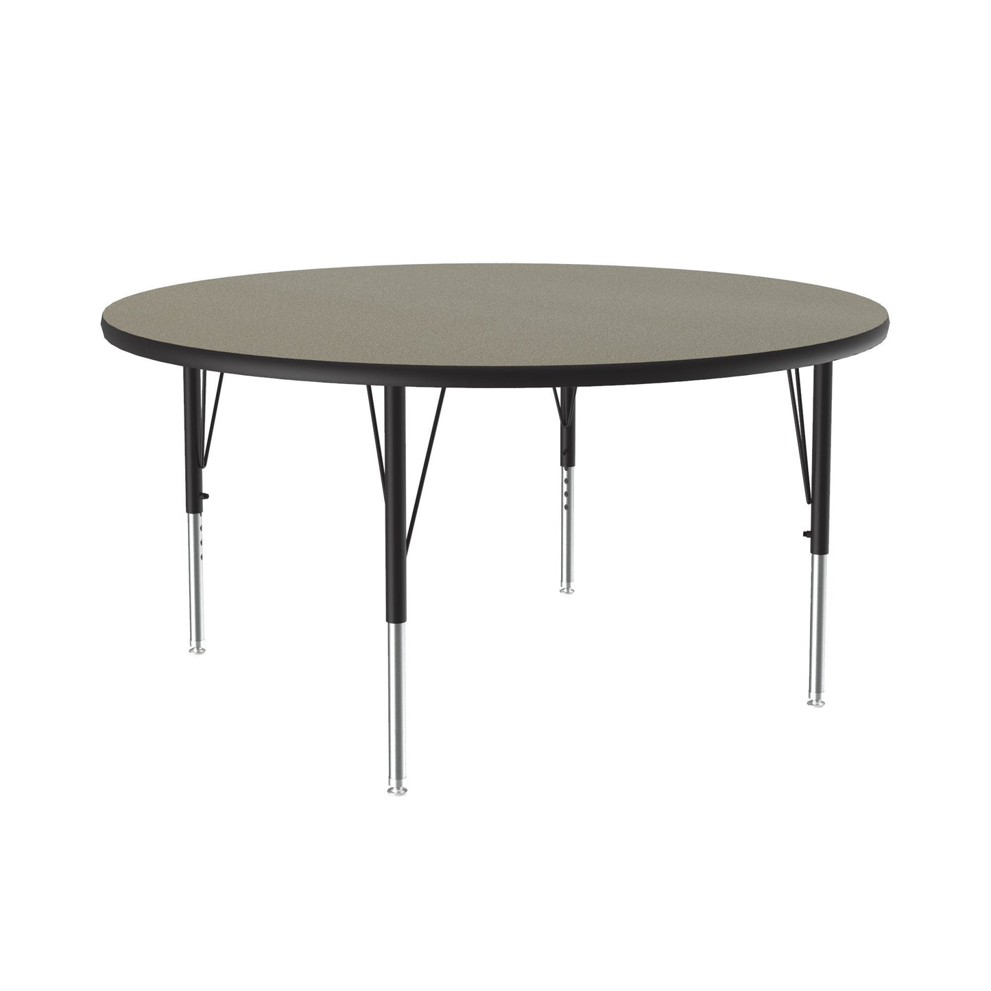 Correll Round Deluxe High - Pressure Top Activity Tables 48"W x 48"L x 19 - 29"H Adjustable Height (COR - A48 - RND - XX) - SchoolOutlet
