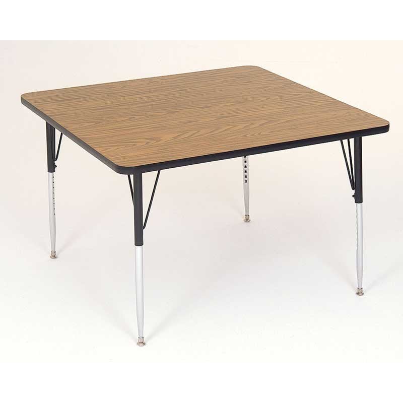 Correll Square Deluxe High - Pressure Top Activity Tables 48"W x 48"L x 19 - 29"H Adjustable Height (COR - A4848 - SQ - XX) - SchoolOutlet