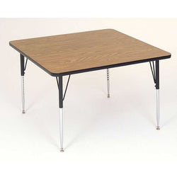 Correll Square Deluxe High-Pressure Top Activity Tables 48"W x 48"L x 19-29"H Adjustable Height (COR-A4848-SQ-XX)