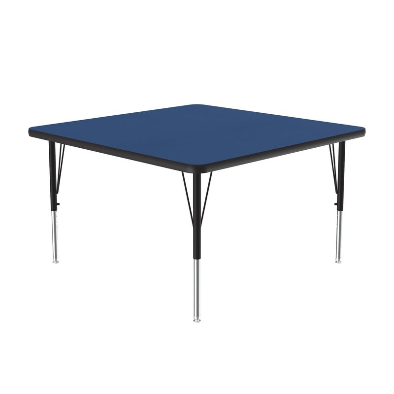 Correll Square Deluxe High - Pressure Top Activity Tables 48"W x 48"L x 19 - 29"H Adjustable Height (COR - A4848 - SQ - XX) - SchoolOutlet