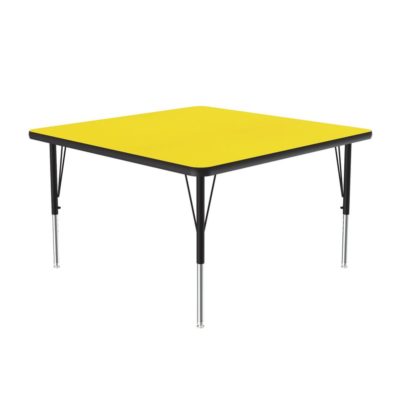 Correll Square Deluxe High - Pressure Top Activity Tables 48"W x 48"L x 19 - 29"H Adjustable Height (COR - A4848 - SQ - XX) - SchoolOutlet