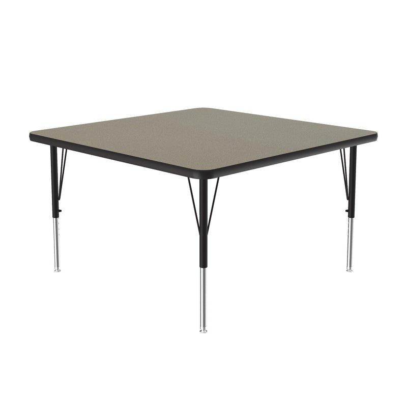 Correll Square Deluxe High - Pressure Top Activity Tables 48"W x 48"L x 19 - 29"H Adjustable Height (COR - A4848 - SQ - XX) - SchoolOutlet