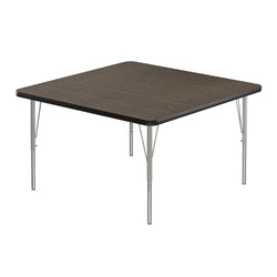 Correll Square Commercial Laminate Top Activity Tables 48"W x 48"L x 19-29"H Adjustable Height (COR-A4848TF-SQ-XX)