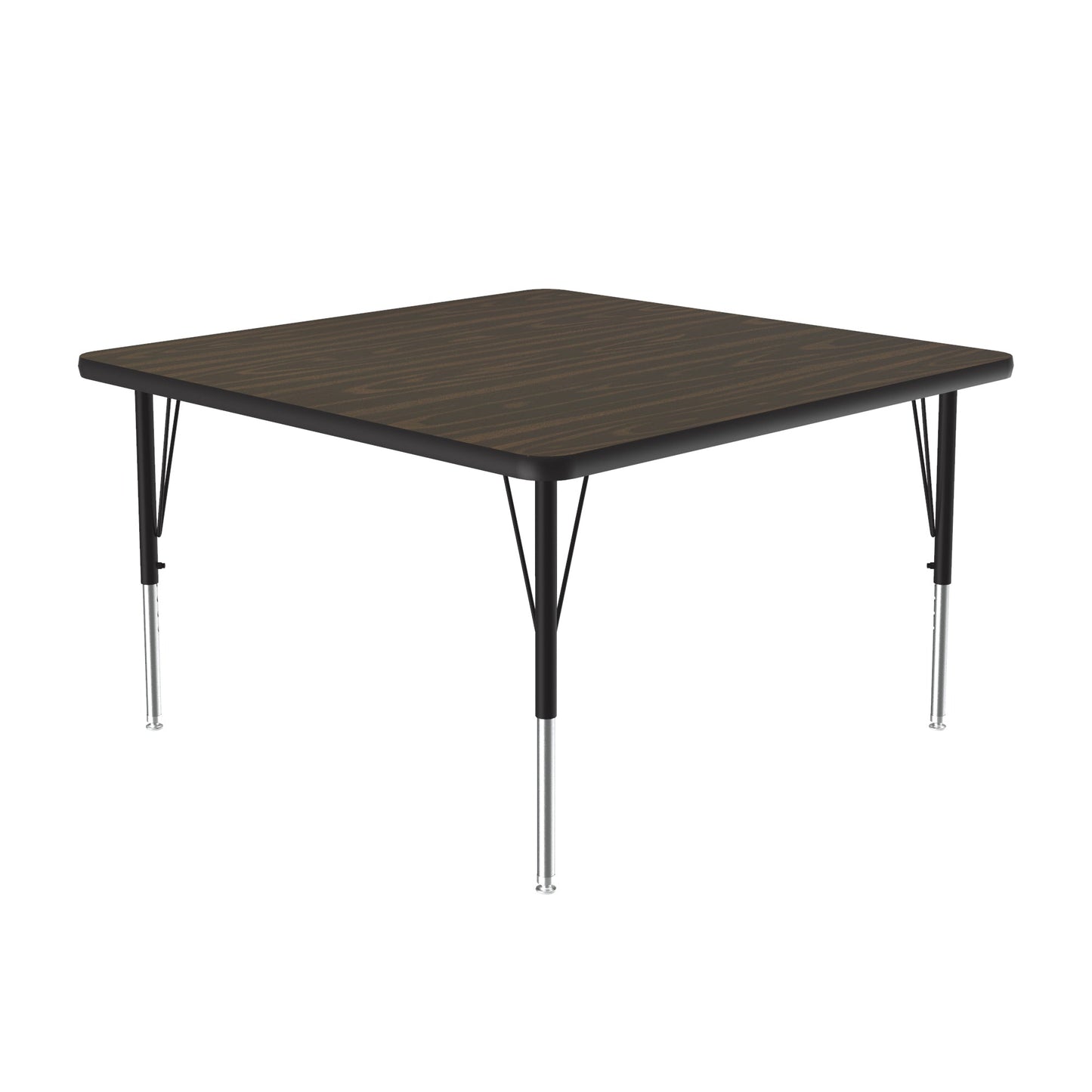 Correll Square Commercial Laminate Top Activity Tables 48"W x 48"L x 19 - 29"H Adjustable Height (COR - A4848TF - SQ - XX) - SchoolOutlet