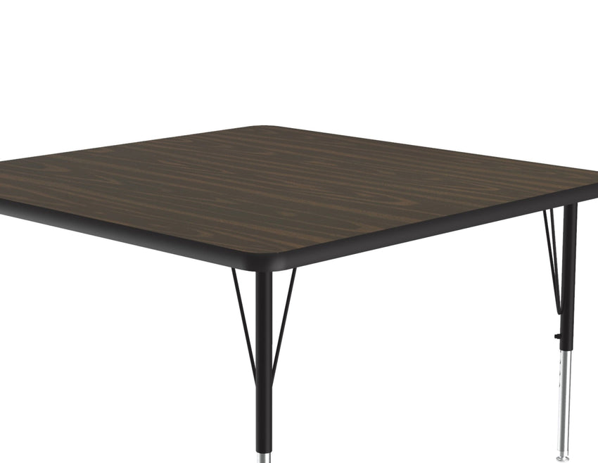 Correll Square Commercial Laminate Top Activity Tables 48"W x 48"L x 19 - 29"H Adjustable Height (COR - A4848TF - SQ - XX) - SchoolOutlet