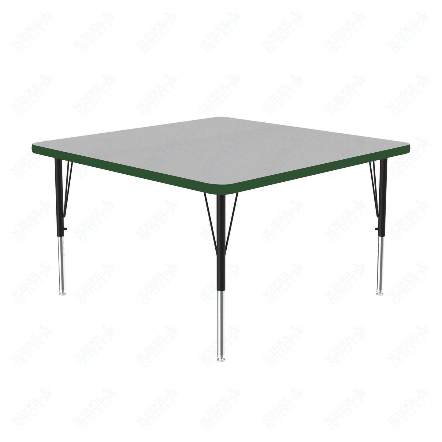 Correll Square Commercial Laminate Top Activity Tables 48"W x 48"L x 19 - 29"H Adjustable Height (COR - A4848TF - SQ - XX) - SchoolOutlet