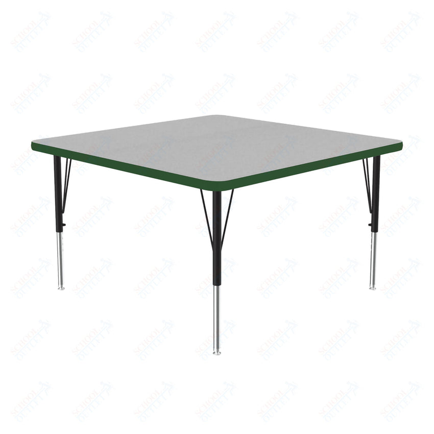 Correll Square Commercial Laminate Top Activity Tables 48"W x 48"L x 19 - 29"H Adjustable Height (COR - A4848TF - SQ - XX) - SchoolOutlet