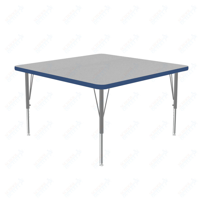 Correll Square Commercial Laminate Top Activity Tables 48"W x 48"L x 19 - 29"H Adjustable Height (COR - A4848TF - SQ - XX) - SchoolOutlet