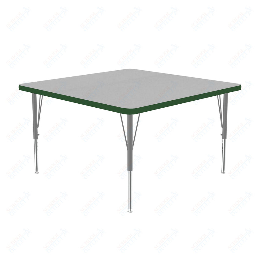 Correll Square Commercial Laminate Top Activity Tables 48"W x 48"L x 19 - 29"H Adjustable Height (COR - A4848TF - SQ - XX) - SchoolOutlet