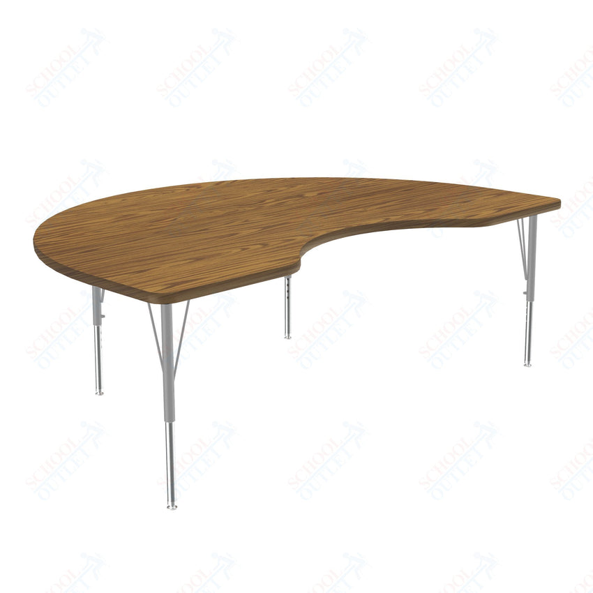Correll Kidney Deluxe High - Pressure Top Activity Tables 48"W x 72"L x 19 - 29"H Adjustable Height (COR - A4872 - KID - XX) - SchoolOutlet