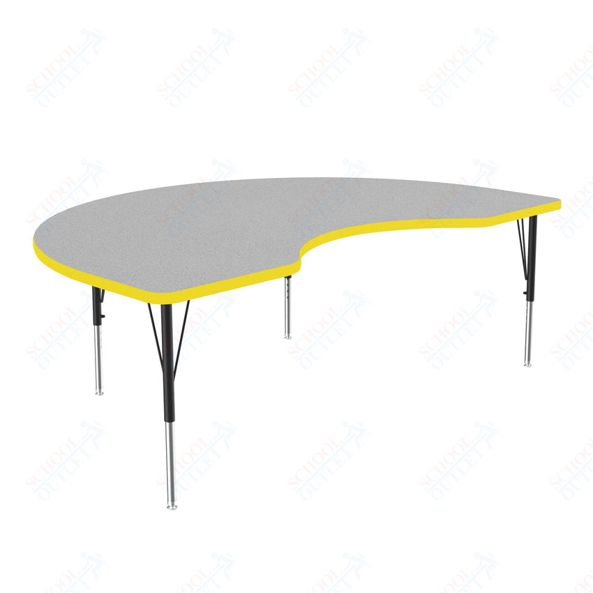 Correll Kidney Deluxe High - Pressure Top Activity Tables 48"W x 72"L x 19 - 29"H Adjustable Height (COR - A4872 - KID - XX) - SchoolOutlet