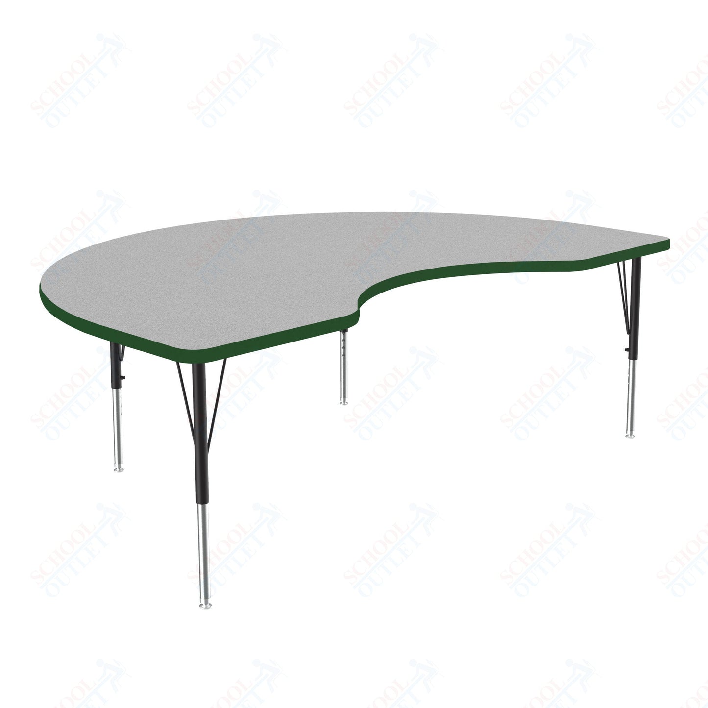 Correll Kidney Deluxe High - Pressure Top Activity Tables 48"W x 72"L x 19 - 29"H Adjustable Height (COR - A4872 - KID - XX) - SchoolOutlet