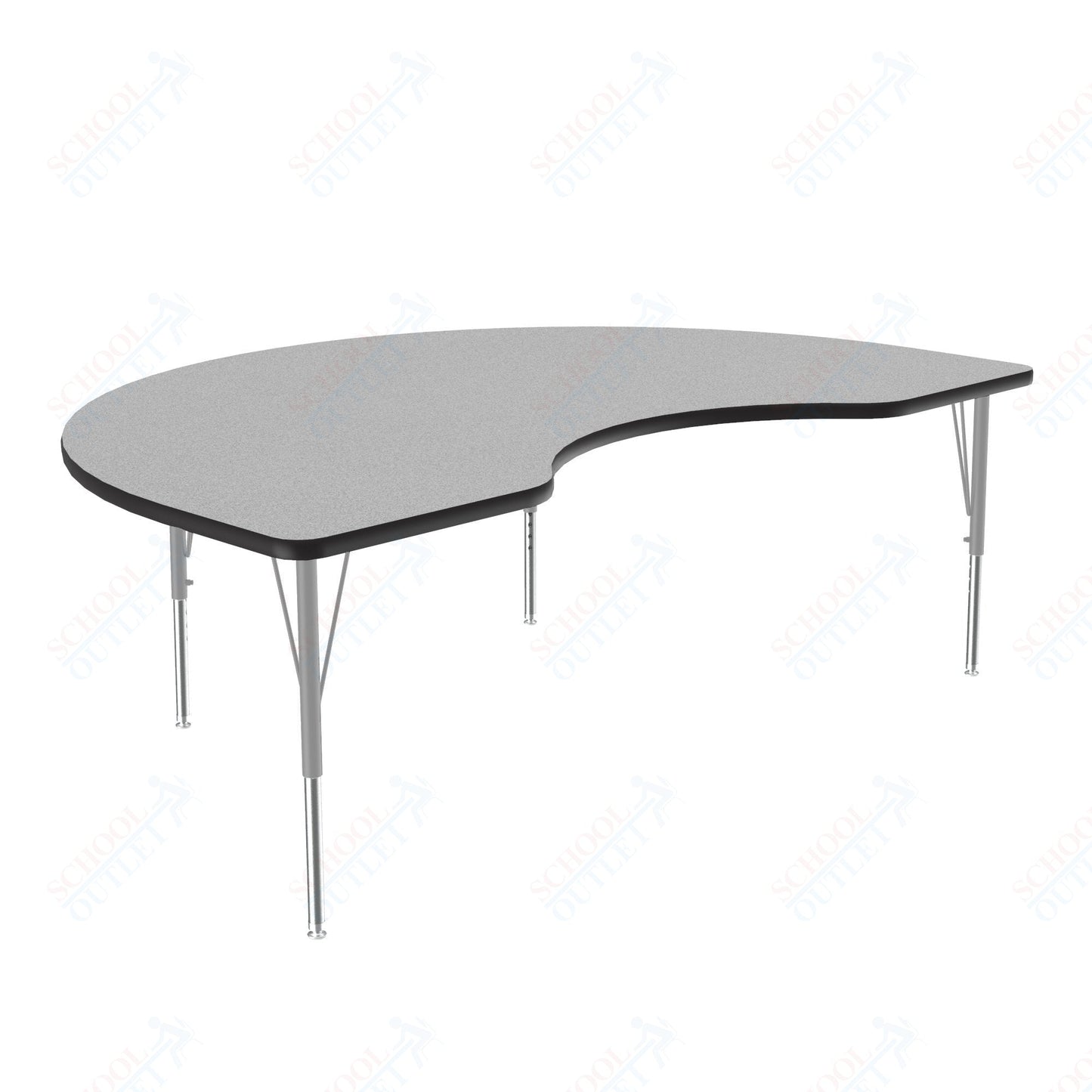 Correll Kidney Deluxe High - Pressure Top Activity Tables 48"W x 72"L x 19 - 29"H Adjustable Height (COR - A4872 - KID - XX) - SchoolOutlet