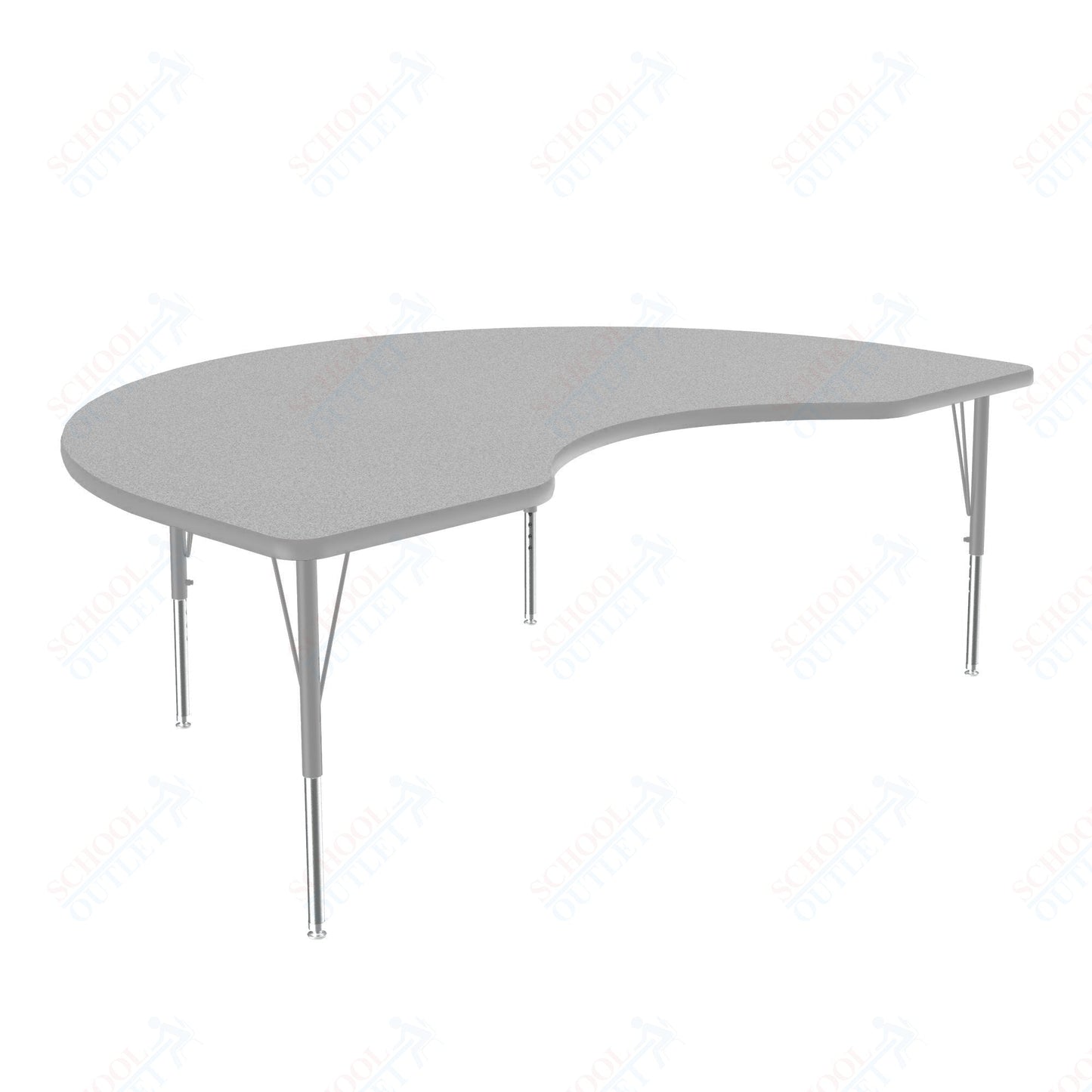 Correll Kidney Deluxe High - Pressure Top Activity Tables 48"W x 72"L x 19 - 29"H Adjustable Height (COR - A4872 - KID - XX) - SchoolOutlet