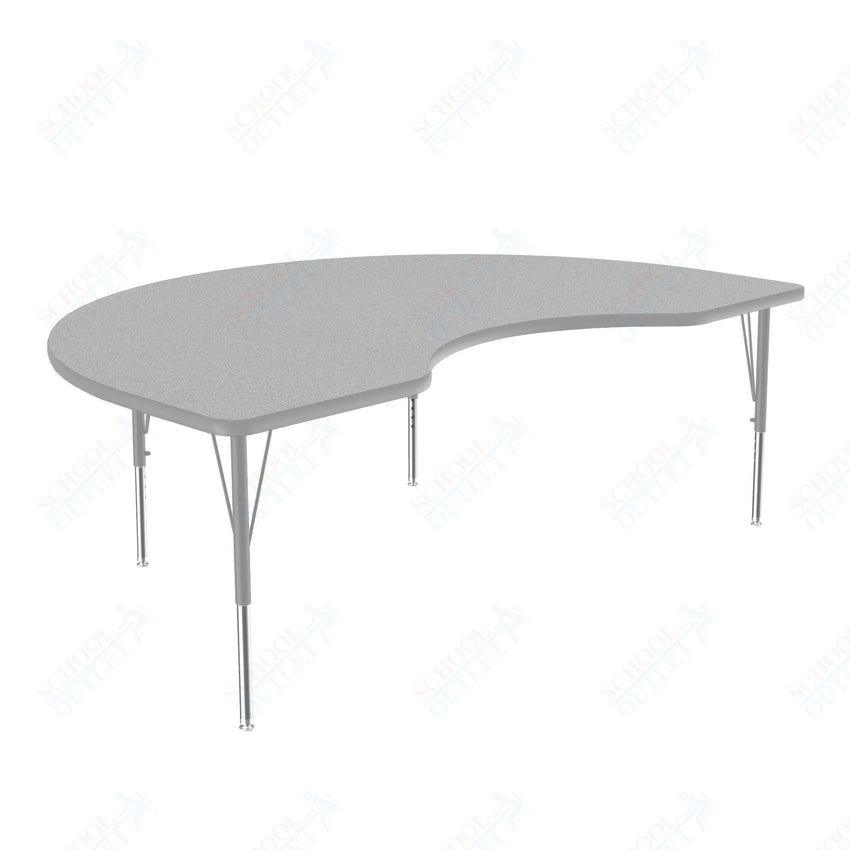 Correll Kidney Deluxe High - Pressure Top Activity Tables 48"W x 72"L x 19 - 29"H Adjustable Height (COR - A4872 - KID - XX) - SchoolOutlet