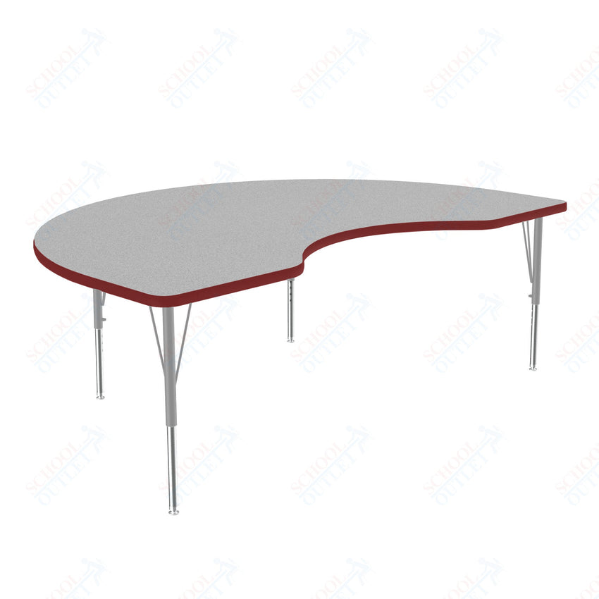 Correll Kidney Deluxe High - Pressure Top Activity Tables 48"W x 72"L x 19 - 29"H Adjustable Height (COR - A4872 - KID - XX) - SchoolOutlet