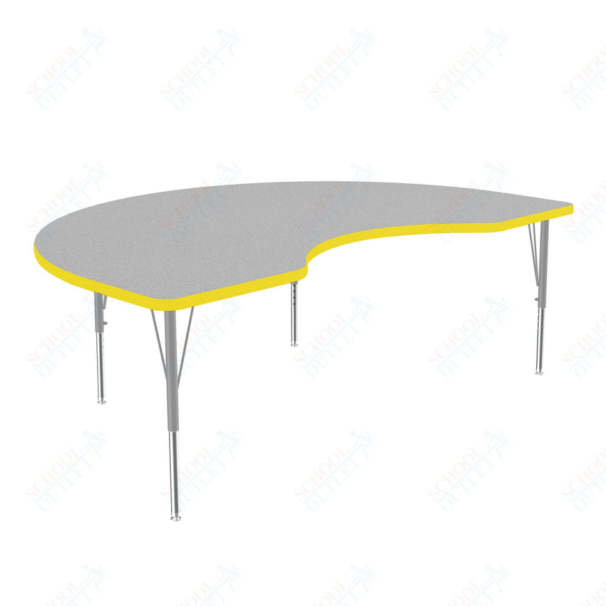 Correll Kidney Deluxe High - Pressure Top Activity Tables 48"W x 72"L x 19 - 29"H Adjustable Height (COR - A4872 - KID - XX) - SchoolOutlet