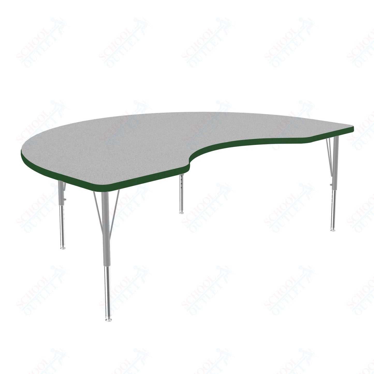 Correll Kidney Deluxe High - Pressure Top Activity Tables 48"W x 72"L x 19 - 29"H Adjustable Height (COR - A4872 - KID - XX) - SchoolOutlet