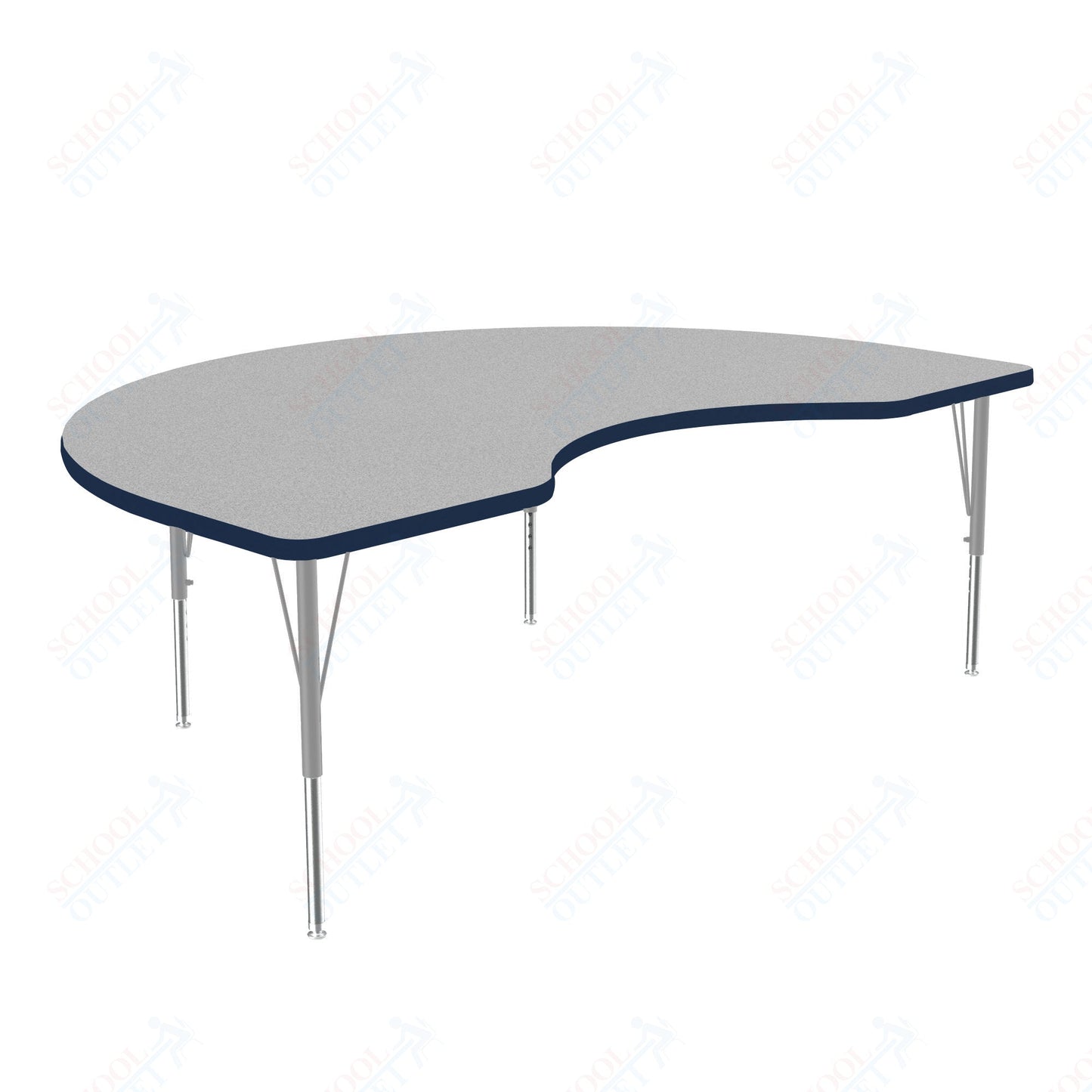 Correll Kidney Deluxe High - Pressure Top Activity Tables 48"W x 72"L x 19 - 29"H Adjustable Height (COR - A4872 - KID - XX) - SchoolOutlet