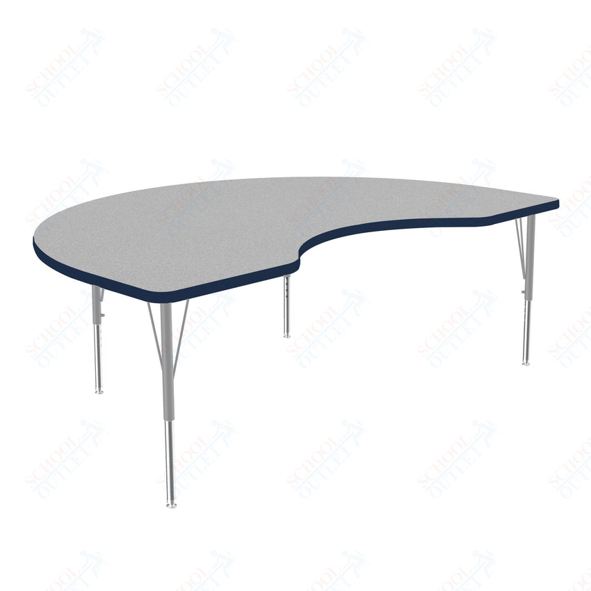 Correll Kidney Deluxe High - Pressure Top Activity Tables 48"W x 72"L x 19 - 29"H Adjustable Height (COR - A4872 - KID - XX) - SchoolOutlet