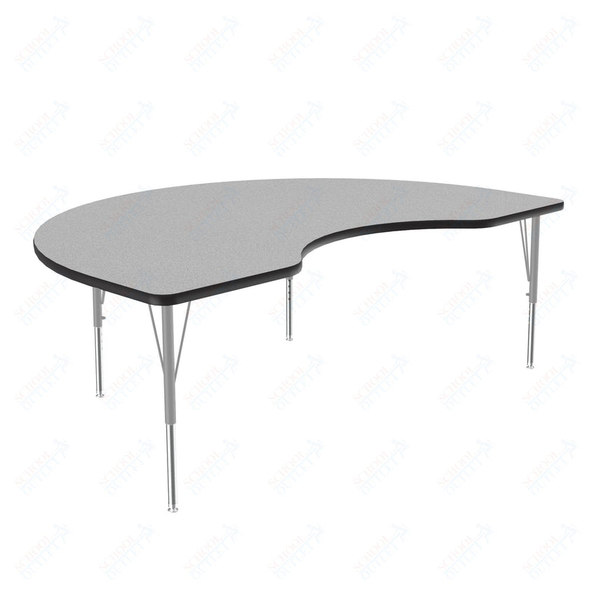 Correll Kidney Commercial Laminate Top Activity Tables 48"W x 72"L x 19 - 29"H Adjustable Height (COR - A4872TF - KID - XX) - SchoolOutlet