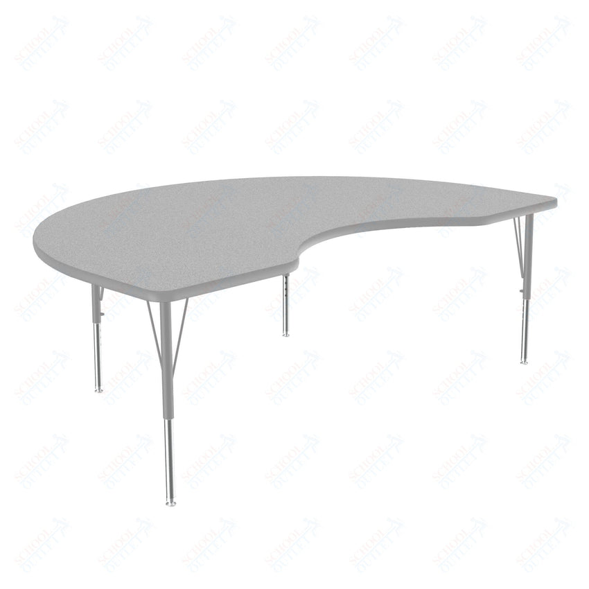 Correll Kidney Commercial Laminate Top Activity Tables 48"W x 72"L x 19 - 29"H Adjustable Height (COR - A4872TF - KID - XX) - SchoolOutlet