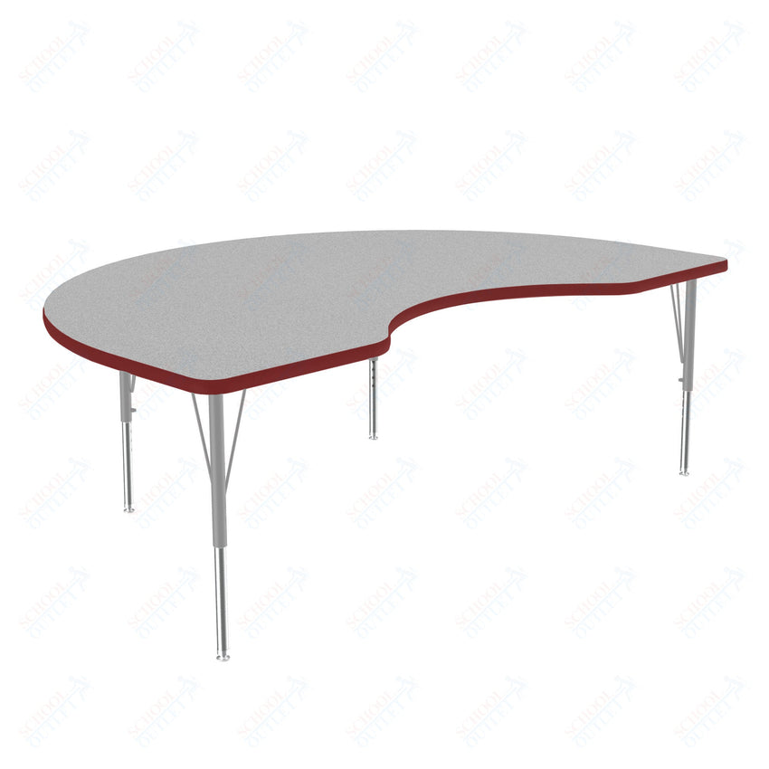 Correll Kidney Commercial Laminate Top Activity Tables 48"W x 72"L x 19 - 29"H Adjustable Height (COR - A4872TF - KID - XX) - SchoolOutlet