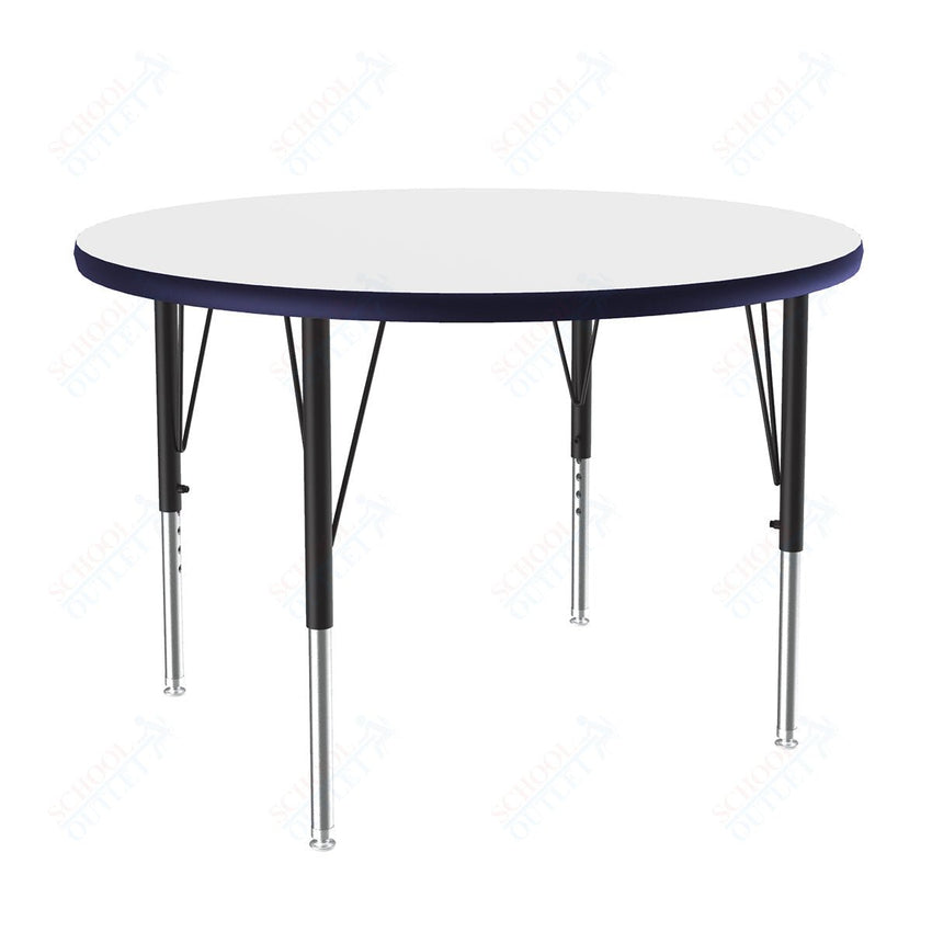 Correll Round Markerboard - Dry Erase Deluxe High Pressure Top - Activity Tables 48"W x 48"L x 19 - 29"H Adjustable Height (COR - A48DE - RND - XX) - SchoolOutlet