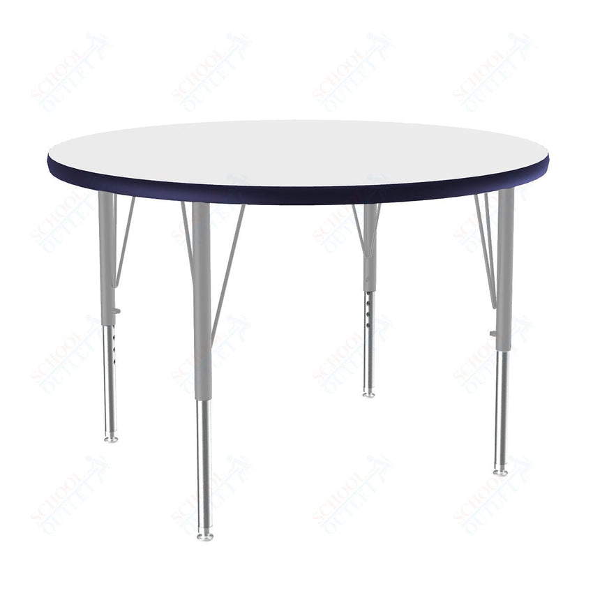 Correll Round Markerboard - Dry Erase Deluxe High Pressure Top - Activity Tables 48"W x 48"L x 19 - 29"H Adjustable Height (COR - A48DE - RND - XX) - SchoolOutlet