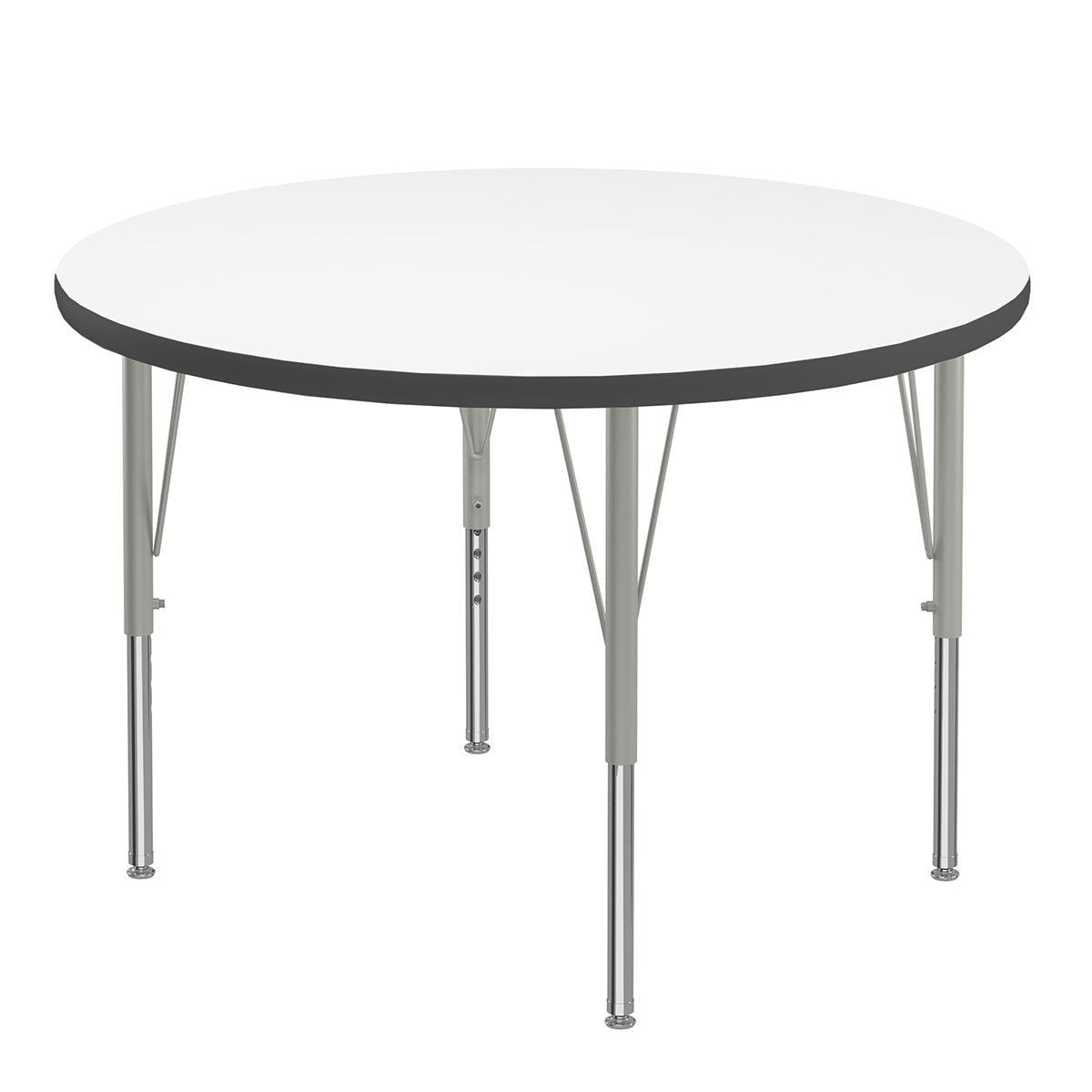 Correll Round Markerboard - Dry Erase Deluxe High Pressure Top - Activity Tables 48"W x 48"L x 19 - 29"H Adjustable Height (COR - A48DE - RND - XX) - SchoolOutlet