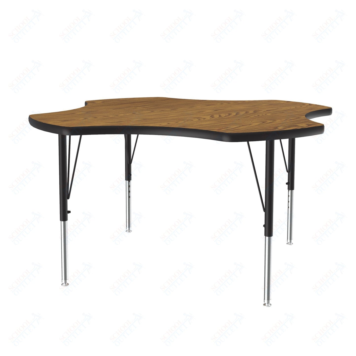 Correll Clover Commercial Laminate Top Activity Tables 48"W x 48"L x 19 - 29"H Adjustable Height (COR - A48TF - CLO - XX) - SchoolOutlet