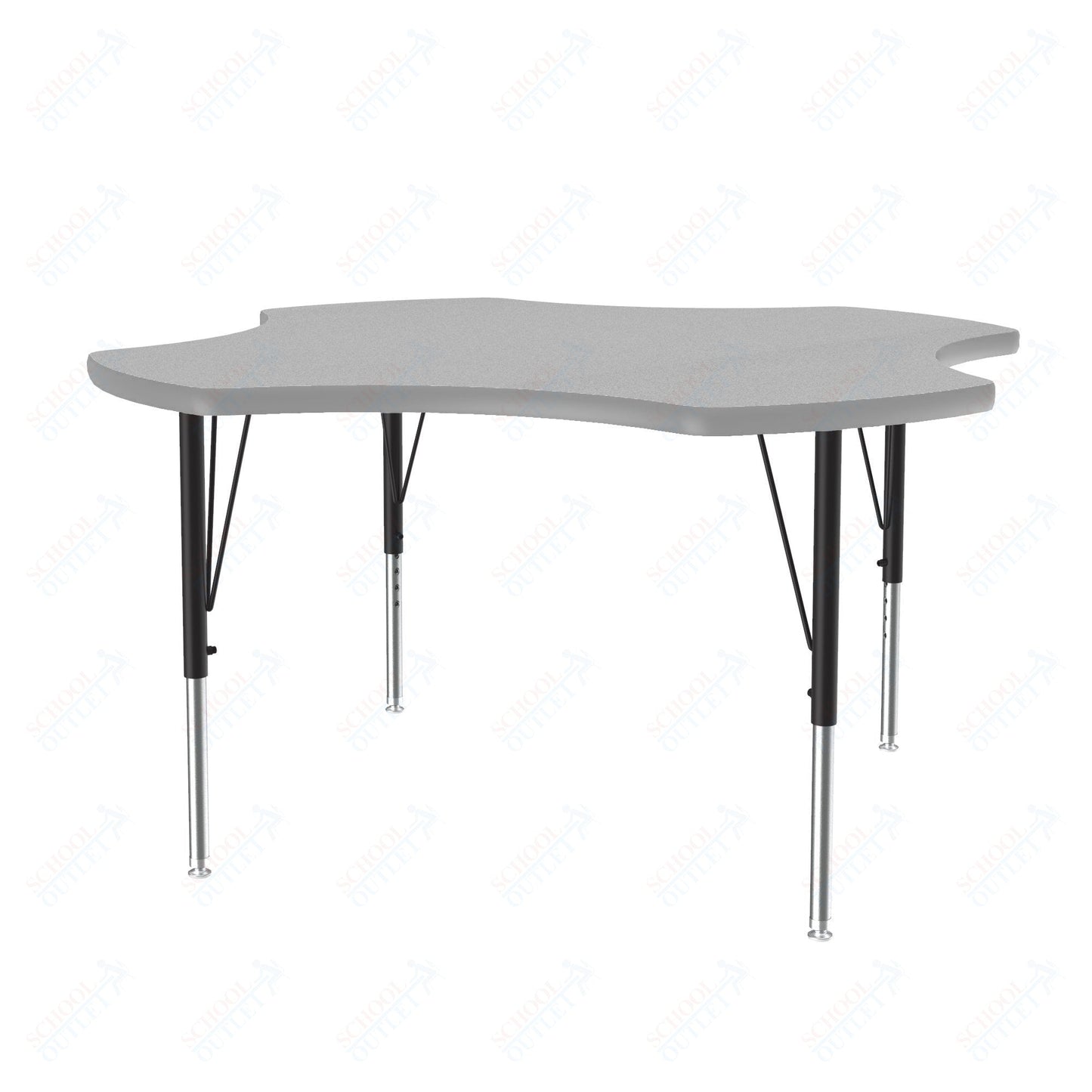 Correll Clover Commercial Laminate Top Activity Tables 48"W x 48"L x 19 - 29"H Adjustable Height (COR - A48TF - CLO - XX) - SchoolOutlet