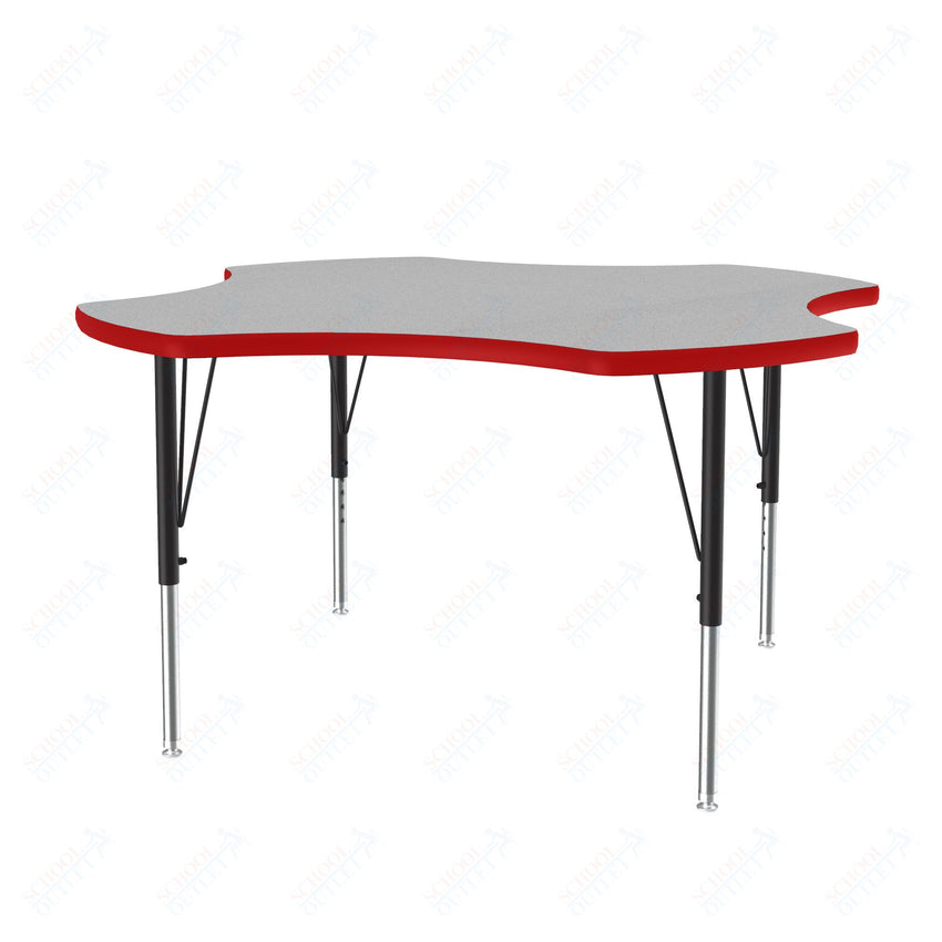 Correll Clover Commercial Laminate Top Activity Tables 48"W x 48"L x 19 - 29"H Adjustable Height (COR - A48TF - CLO - XX) - SchoolOutlet