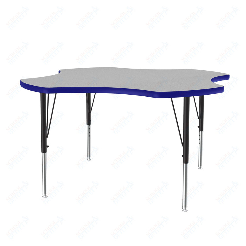 Correll Clover Commercial Laminate Top Activity Tables 48"W x 48"L x 19 - 29"H Adjustable Height (COR - A48TF - CLO - XX) - SchoolOutlet
