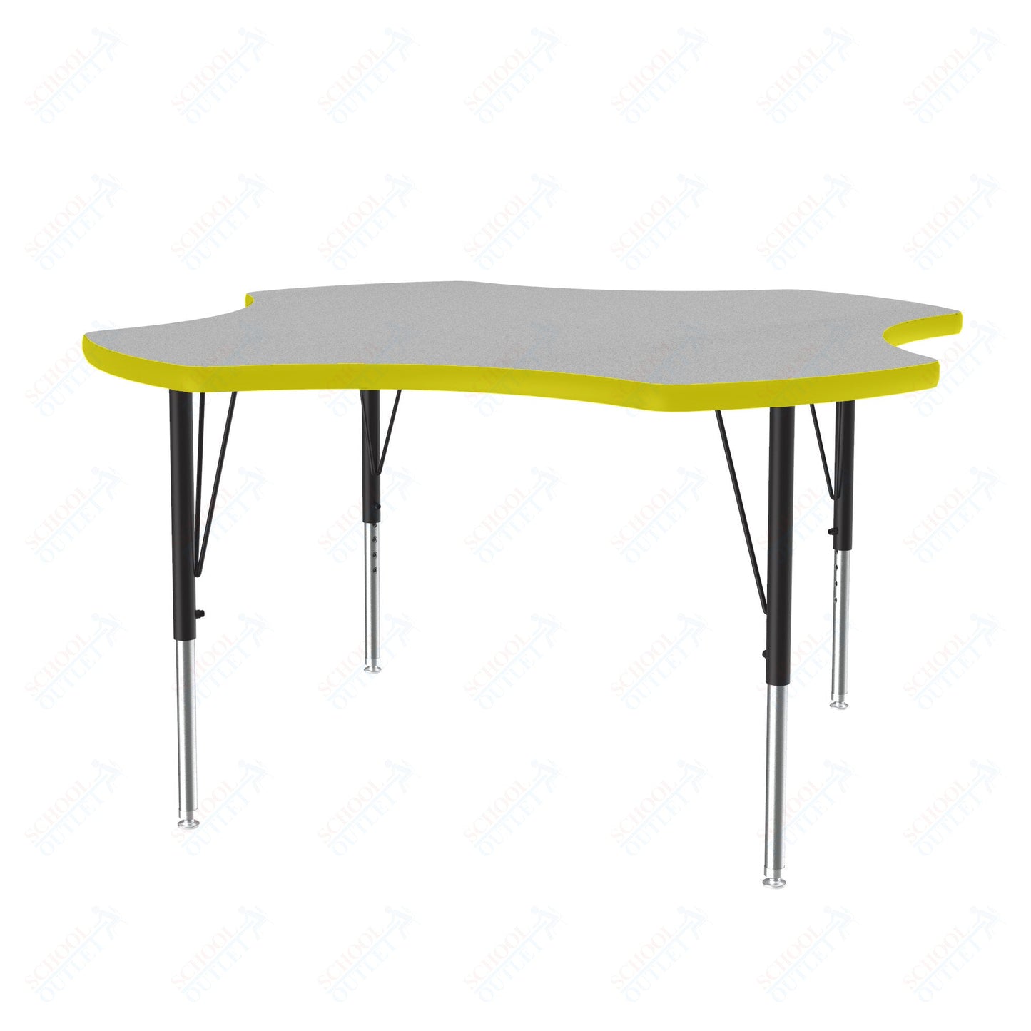Correll Clover Commercial Laminate Top Activity Tables 48"W x 48"L x 19 - 29"H Adjustable Height (COR - A48TF - CLO - XX) - SchoolOutlet